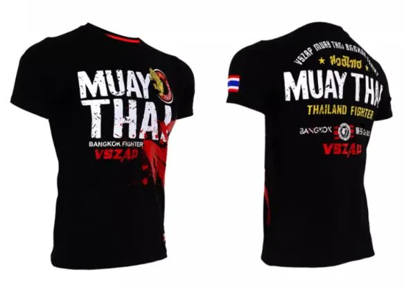 Vszap VT001 Muay Thai Boxing T-Shirt S-4XL Black