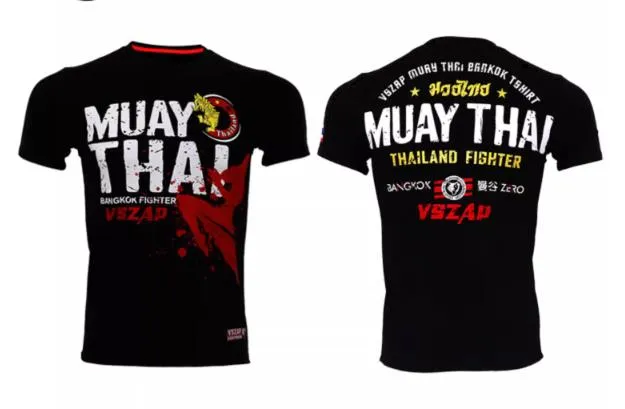 Vszap VT001 Muay Thai Boxing T-Shirt S-4XL Black