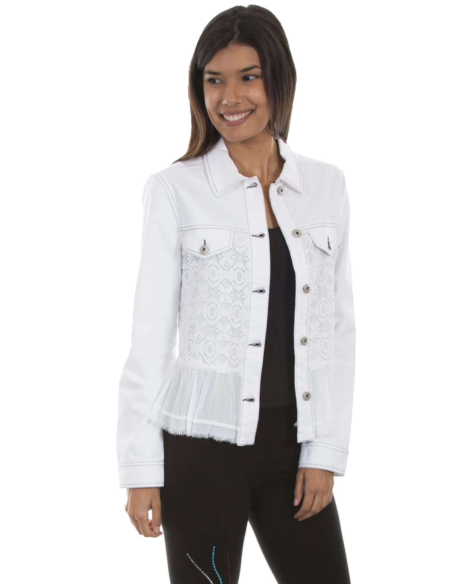 Women's Lace Jean Jacket