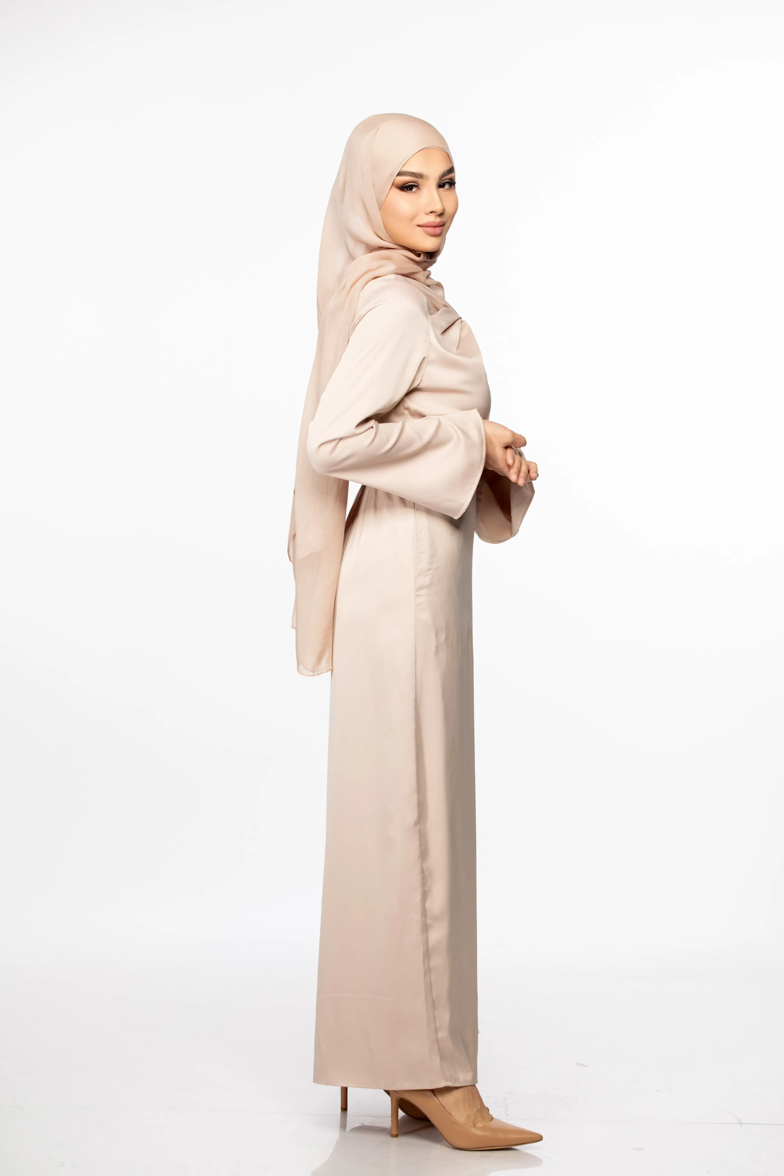 Yara Twist Maxi dress - Nude