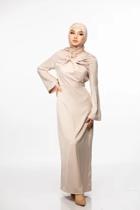 Yara Twist Maxi dress - Nude