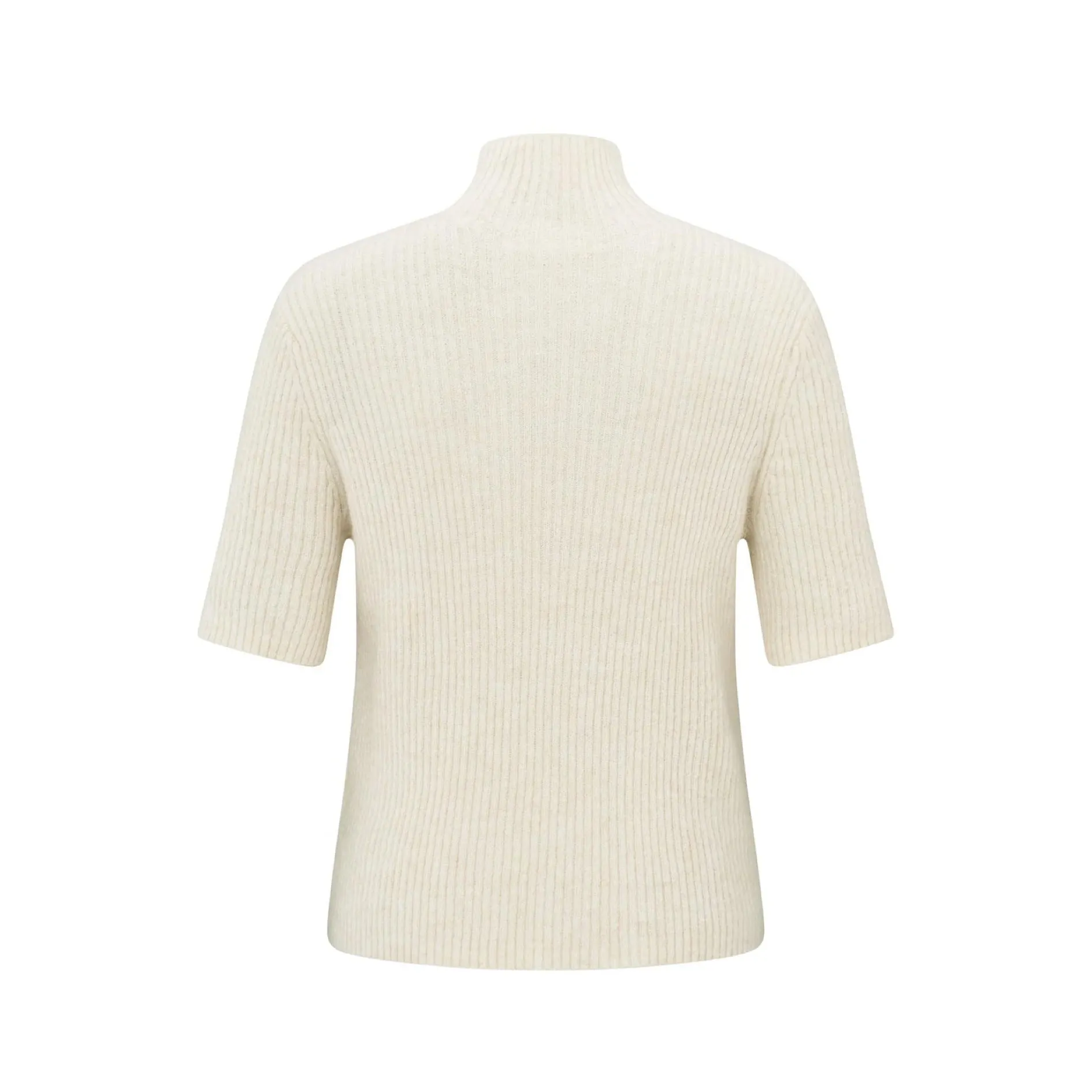 Yaya 000422-411 Ribbed Short Sleeve Sweater